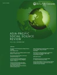 Image of ASIA PASIFIC SOCIAL SCIENCE REVIEW