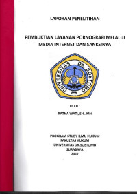 Image of PEMBUKTIAN LAYANAN PORNOGRAFI MELALUI MEDIA INTERNET DAN SANKSINYA