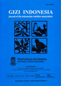 Image of GIZI INDONESIA : JOURNAL OF THE INDONESIAN NUTRITION ASSOCIATION