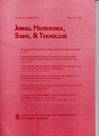 Image of JURNAL MATEMATIKA, SAINS, DAN TEKNOLOGI, VOL.18, NO.1, MARET 2017