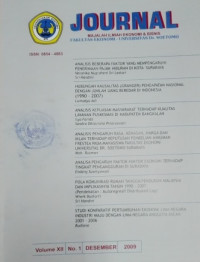 Image of JOURNAL = MAJALAH ILMIAH EKONOMI & BISNIS : FAKULTAS EKONOMI UNIVERSITAS DR. SOETOMO, VOL. 12, NO. 1 DESEMBER 2009