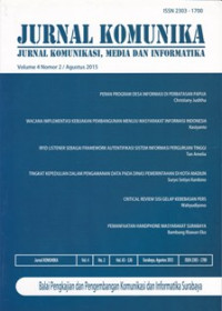 Image of JURNAL KOMUNIKA : JURNAL KOMUNIKASI, MEDIA DAN INFORMATIKA, VOL.4, NO.2, AGUSTUS 2015