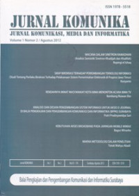 Image of JURNAL KOMUNIKA : JURNAL KOMUNIKASI, MEDIA DAN INFORMATIKA, VOL.1, NO.2, AGUSTUS 2012