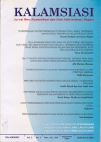 Image of KALAMSIASI : JURNAL ILMU KOMUNIKASI DAN ILMU ADMINISTRASI NEGARA, VOL.2, NO.2, SEPTEMBER 2009