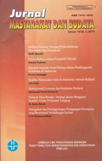 Image of JURNAL MASYARAKAT DAN BUDAYA, Vol.12, No.2, 2010