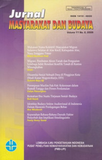 Image of JURNAL MASYARAKAT DAN BUDAYA, VOL.11, NO.2, 2009