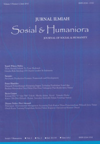 Image of JURNAL ILMIAH SOSIAL & HUMANIORA , VOL. 5, NO.2, JUNI 2012