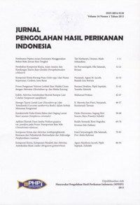 Image of JURNAL PENGOLAHAN HASIL PERIKANAN INDONESIA. VOL. 16. NO. 1, TAHUN 2013