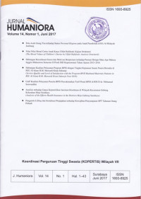 Image of JURNAL HUMANIORA, VOL. 14, NO. 1, JUNI 2017