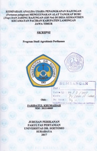 Image of KOMPARASI ANALISA USAHA PENANGKAPAN RAJUNGAN MENGGUNAKAN ALAT TANGKAP BUBU DAN JARING RAJUNGAN DI DESA KEMANTREN KECAMATAN PACIRAN KABUPATEN LAMONGAN JAWA TIMUR