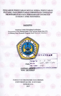 Image of PENGARUH PERPUTARAN MODAL KERJA , PERPUTARAN PIUTANG DAN PERPUTARAN PERSEDIAAN TERHADAP PROFITABILITAS PADA PERUSAHAAN OTOMOTIF DI BURSAN EFEK INDONESIA