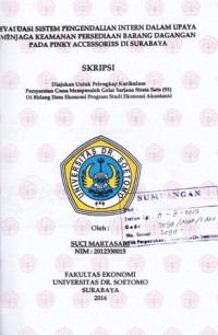 Image of EVALUASI SISTEM PENGENDALIAN INTERN DALAM UPAYA MENJAGA KEAMANAN PERSEDIAAN BARANG DAGANGAN PADA PINKY ACCESORIES DI SURABAYA