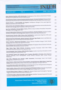 Image of JURNAL NASIONAL TEKNIK ELEKTRO DAN TEKNOLOGI INFORMASI, VOL. 6, NO. 3, AGUSTUS 2017