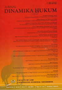 Image of JURNAL DINAMIKA HUKUM, VOL. 16, NO. 2, MAY 2016