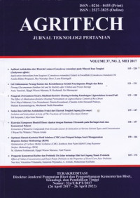 Image of AGRITECH : JURNAL TEKNOLOGI PERTANIAN, VOL.37, NO.2, MEI 2017