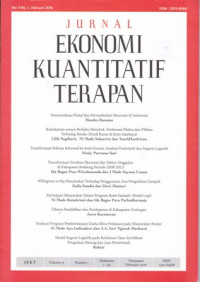 Image of JURNAL EKONOMI KUANTITATIF TERAPAN, VOL. 9, NO. 1, FEBRUARI 2016