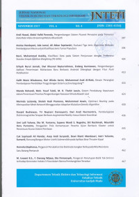 Image of JURNAL NASIONAL TEKNIK ELEKTRO DAN TEKNOLOGI INFORMASI, VOL. 6, NO. 4, NOVEMBER 2017