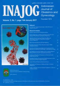 Image of INAJOG (INDONESIAN JOURNAL OF OBSTETRICS AND GYNECOLOGY),  VOL.5, NO.1,PAGE 1-64 JANUARY 2017