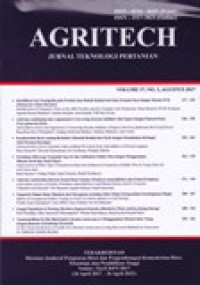 Image of AGRITECH : JURNAL TEKNOLOGI PERTANIAN, VOL.37, NO.3, AGUSTUS 2017