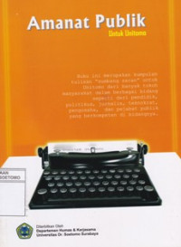 Image of AMANAT PUBLIK : UNTUK UNITOMO