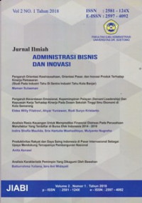 Image of JURNAL ILMIAH ADMINISTRASI DAN BISNIS : VOL.2 NO. 1 TAHUN 2018