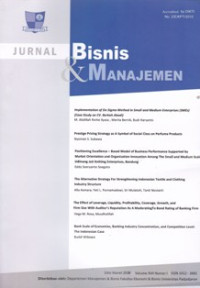 Image of JURNAL BISNIS & MANAJEMEN, VOL. XVII, NO. I, EDISI MARET 2016
