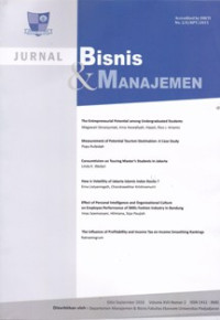 Image of JURNAL BISNIS & MANAJEMEN, VOL. XVII, NO. 2, EDISI SEPTEMBER 2016