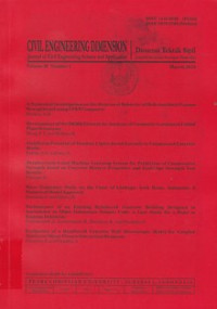 Image of CIVIL ENGINEERING DIMENSION : JOURNAL OF CIVIL ENGINEERING SCIENCE AND APPLICATION, VOL.20, NO.1, MARCH 2018