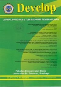 Image of DEVELOP : JURNAL PROGRAM STUDI EKONOMI PEMBANGUNAN, VOLUME 3, NOMOR 1, MARET 2019