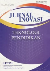 Image of JURNAL INOVASI : TEKNOLOGI PENDIDIKAN, VOL. 5, NO.1, APRIL 2018