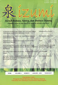 Image of IZUMI : JURNAL BAHASA, SASTRA, DAN BUDAYA JEPANG, VOL. 6, N0. 1, JANUARI - JUNI 2017
