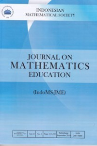 Image of JOURNAL ON MATHEMATICS EDUCATION (IndoMS-JME), VOL. 10, NO. 3, SEPTEMBER 2019
