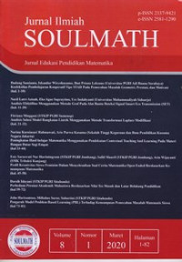 Image of JURNAL ILMIAH SOULMATH : JURNAL EDUKASI PENDIDIKAN MATEMATIKA, VOL. 8, NO. 1, MARET 2020