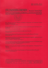 Image of CIVIL ENGINEERING DIMENSION : JOURNAL OF CIVIL ENGINEERING SCIENCE AND APPLICATION, VOL.19, NO.1, MARCH 2017