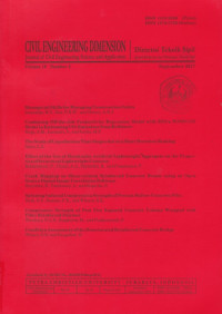 Image of CIVIL ENGINEERING DIMENSION : JOURNAL OF CIVIL ENGINEERING SCIENCE AND APPLICATION, VOL.19, NO.2, SEPTEMBER 2017