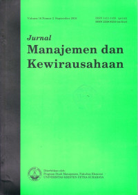 Image of JURNAL MANAJEMEN DAN KEWIRAUSAHAAN, VOL.18, NO.2, SEPTEMBER 2016