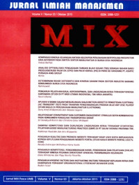 Image of JURNAL ILMIAH MANAJEMEN MIX : VOLUME VII NOMOR 02/ JUNI 2017