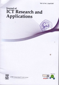 Image of JOURNAL OF ICT RESEARCH AND APPLICATIONS, VOL. 11, NO. 1, APRIL 2017