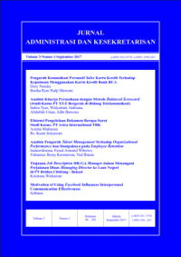 Image of JURNAL ADMINISTRASI DAN KESEKRETARISAN