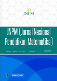 Image of JNPM (JURNAL NASIONAL PENDIDIKAN MATEMATIKA)