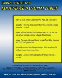 Image of JURNAL PENELITIAN KOMUNIKASI DAN OPINI PUBLIK