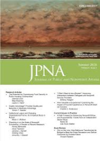 Image of Journal of Public and Nonprofit Affairs