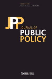 Image of Journal of Public Policy