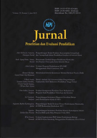 Image of JURNAL PENELITIAN DAN EVALUASI PENDIDIKAN, VOL.19, NO.1, JUNI 2015