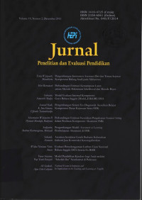 Image of JURNAL PENELITIAN DAN EVALUASI PENDIDIKAN, VOL.19, NO.2, DESEMBER 2015