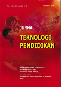 Image of JURNAL TEKNOLOGI PENDIDIKAN, VOL. 17, NO. 3, DESEMBER 2015