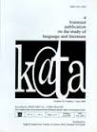 Image of KATA : A BIANNUAL PUBLICATION ON THE STUDY OF LANGUAGE AND LITERATURE, VOL.17, NO.1, JUNE 2015