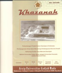 Image of KHAZANAH: JURNAL PENGEMBANGAN KEARSIPAN