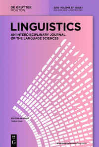 Image of Linguistics : An Interdisciplinary Journal of the Language Sciences