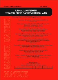 Image of MATRIK : JURNAL MANAJEMEN, STRATEGI BISNIS DAN KEWIRAUSAHAAN